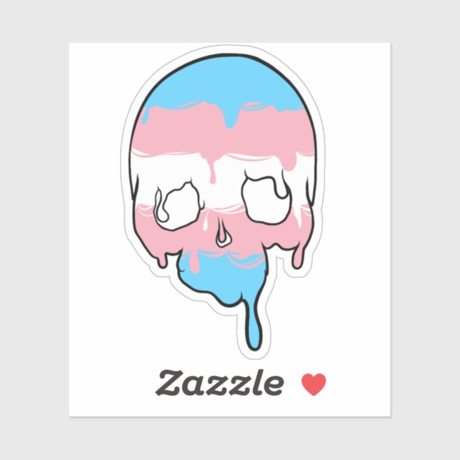 Adesivo Crânio de Desvio do Prioritário Trans (Folha)