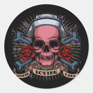 Adesivo Crânio de Enfermeiro TLC