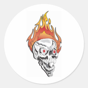 Adesivo Crânio de Flaming