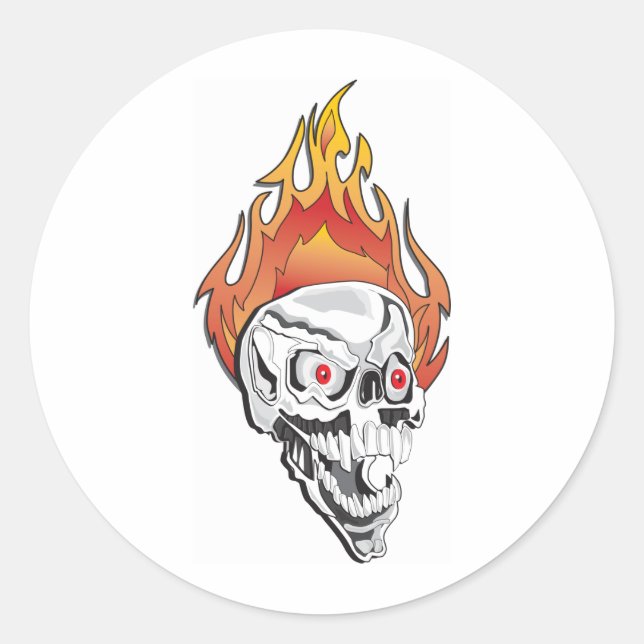 Adesivo Crânio de Flaming (Frente)