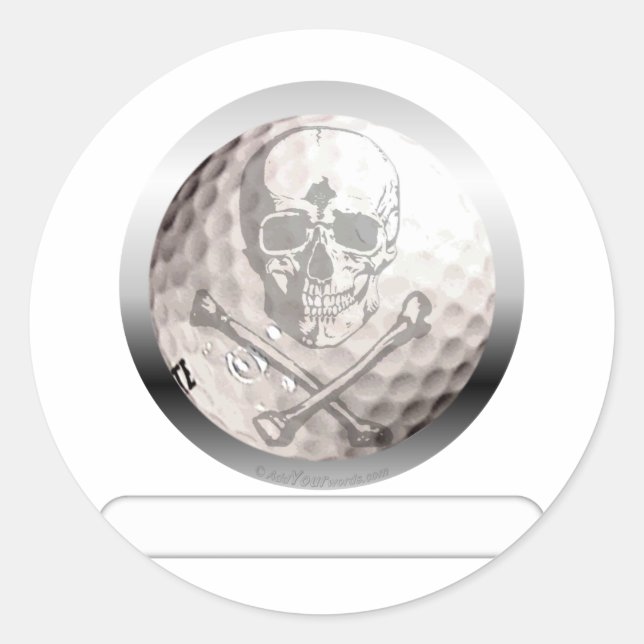 Adesivo Crânio de Golf e Crossbones (Frente)