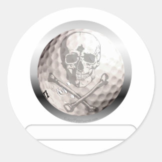 Adesivo Crânio de Golf e Crossbones