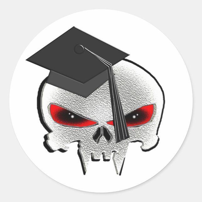 Adesivo Crânio de Graduação (Frente)