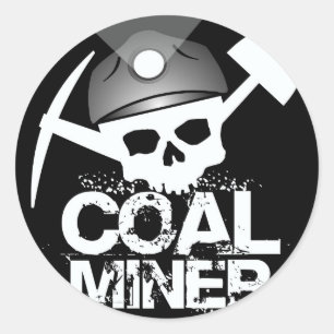 ADESIVO CRÂNIO DE MINERADOR DE CARVÃO