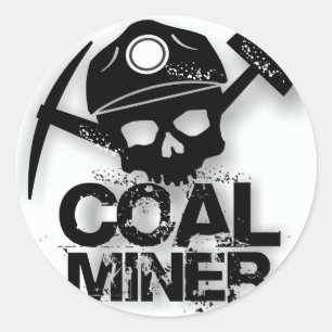 ADESIVO CRÂNIO DE MINERADOR DE CARVÃO