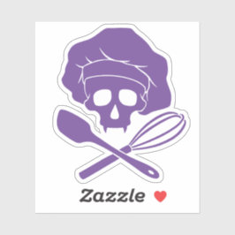 Adesivo Crânio de padeiro com Toque