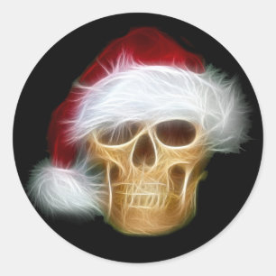 Adesivo Crânio de Santa Claus
