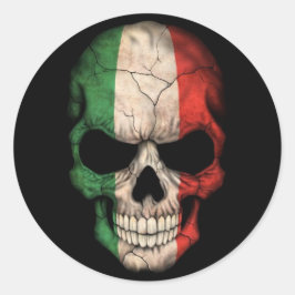 Adesivo Crânio de Sinalizador Italiano em Preto