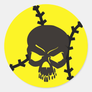 Adesivo crânio de softball