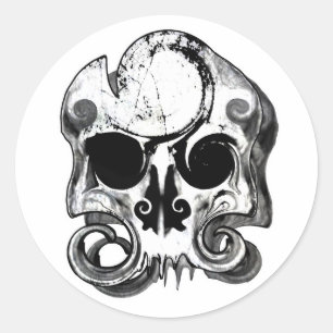 Adesivo Crânio de Swirly