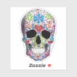 Adesivo Crânio Decorado