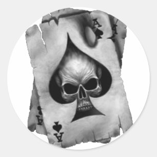 Adesivo Crânio do ás de espada