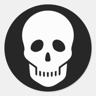 Adesivo crânio do branco do ☠