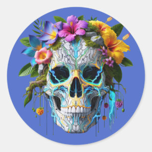 Adesivo Crânio do Circuito Floral