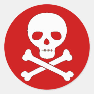 Adesivo Crânio e Crossbones