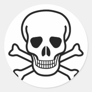 Adesivo Crânio e Crossbones