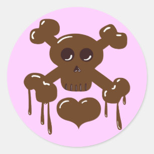 Adesivo Crânio e Crossbones do chocolate