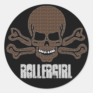 Adesivo crânio e crossbones do impressão do leopardo