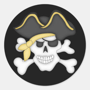 Adesivo Crânio e Crossbones do pirata