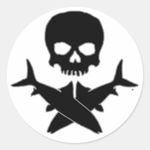 Adesivo Crânio e Crossbones por Patternwear©
