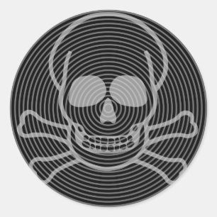 Adesivo Crânio e emblema dos Crossbones