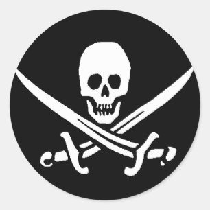 Adesivo Crânio e espadas do pirata