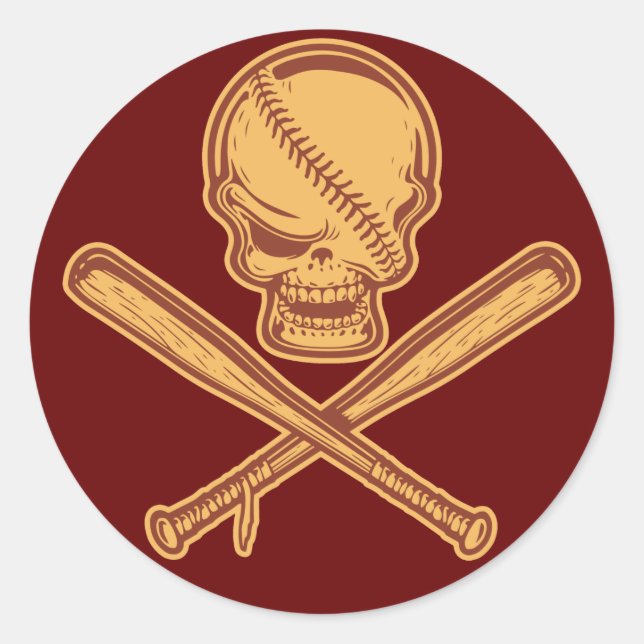 Adesivo Crânio e Morcegos Cruzados 513 (Frente)