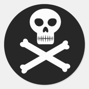 Adesivo Crânio e ossos cruzados