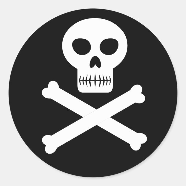 Adesivo Crânio e ossos cruzados (Frente)