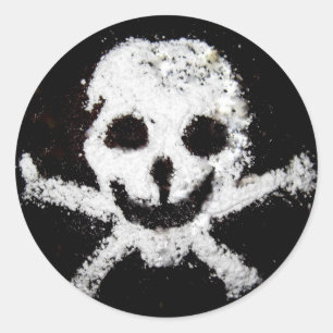 Adesivo Crânio e ossos cruzados