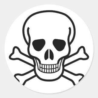 Adesivo Crânio e ossos cruzados