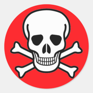 Adesivo Crânio e pirata dos Crossbones