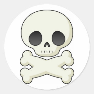 Adesivo Crânio Pirata e Crossbones