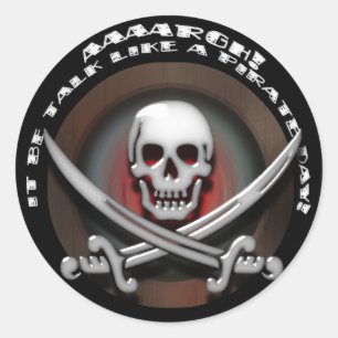 Adesivo Crânio Pirata e Espadas Cruzadas