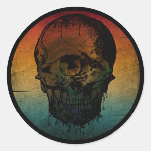 ADESIVO CRÂNIO PRESENÇA DE HALLLOWEEN TERROR PRESENÇA