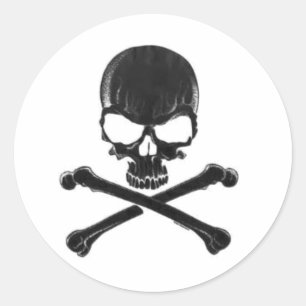 Adesivo Crânio preto/Crossbone