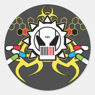 Adesivo Crânio técnico de risco biológico