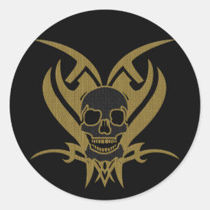 ADESIVO CRÂNIO TRIBAL