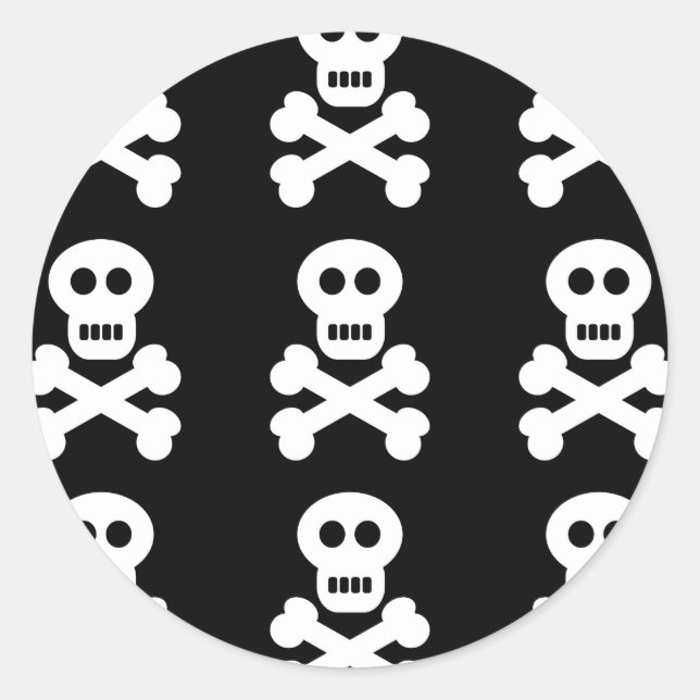 Adesivo Crânios Brancos (Frente)