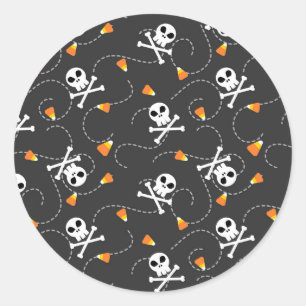 Adesivo Crânios Crossbones e Candy Corn