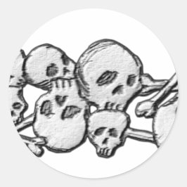 Adesivo Crânios e Ossos Cruzados