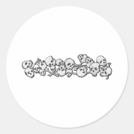 Adesivo Crânios e Ossos Cruzados