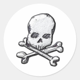 Adesivo Crânios e Ossos Cruzados