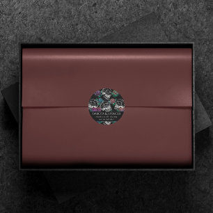 Adesivo Crânios e Rosas Escuras Obrigada Funky Glam Ombr