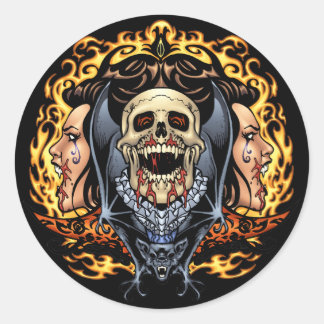 Adesivo Crânios, vampiros e morcegos personalizáveis pela 
