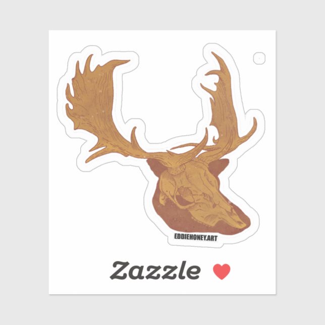 Adesivo Crânios - Veado (Folha)