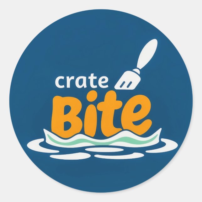 Adesivo CrateBite: Mergulhe na Frescura (Frente)