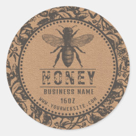 Adesivo Cravagem de mel | Flores e abelha