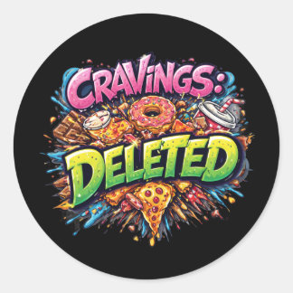 Adesivo Cravings Deleted – Bold Comic Junk Food Graphic