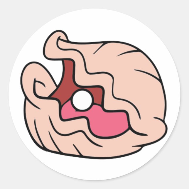 Adesivo Cravo de desenho rosa com uma pérola (Frente)